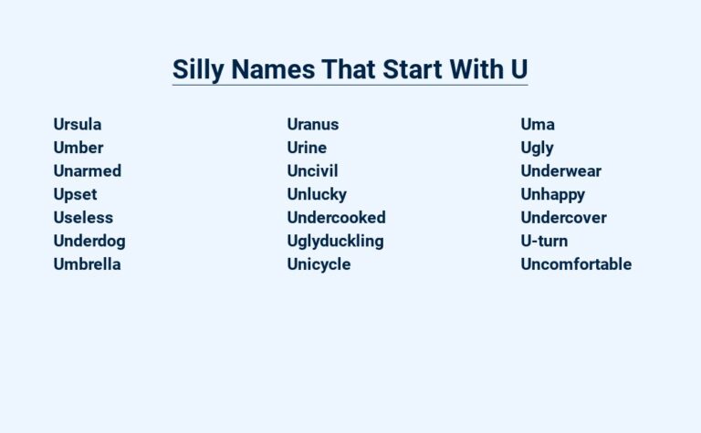 Read more about the article Silly Names That Start With U – The Ultimate Collection