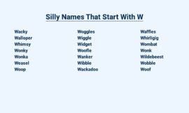 Silly Names That Start With W – Worth a Chuckle