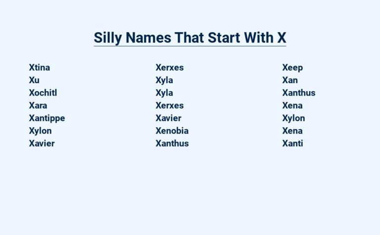 Read more about the article Silly Names That Start With X – Hilarious Monikers