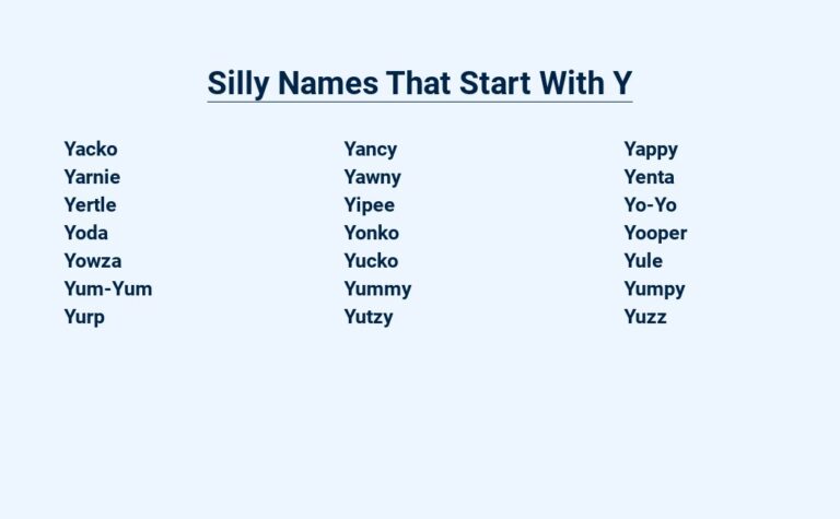 Read more about the article Silly Names That Start With Y – You’ll Be Chuckling