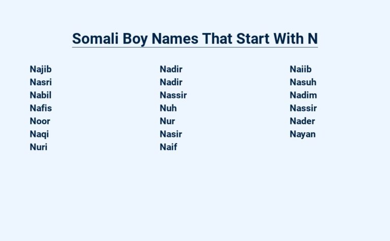 Read more about the article Somali Boy Names That Start With N – Unique and Meaningful