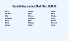 Somali Boy Names That Start With W – Unique Gems