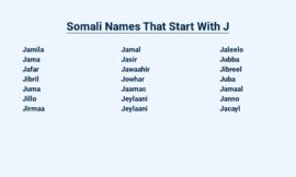 **Somali Names That Start With J – Unique and Distinctive**