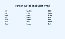 Turkish Words That Start With I – Expanding Your Vocabulary