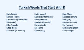 Turkish Words That Start With K –  Your Guide to the K’s