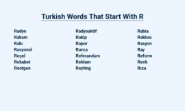 Turkish Words That Start With R – Revealed