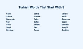 Turkish Words That Start With S – Delightful Discoveries