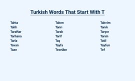 Turkish Words That Start With T – Essentials & Cultural Insights