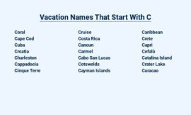 Vacation Names That Start With C – Coastal Charm