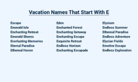 Vacation Names That Start With E – Escapes to Paradise