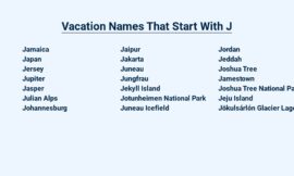 Vacation Names That Start With J – Your Journey Begins