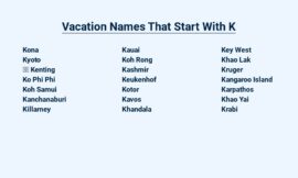 Vacation Names That Start With K –  Keys To Unforgettable Trips