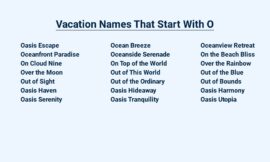 Vacation Names That Start With O – Oceanic Odyssey