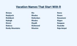 Vacation Names That Start With R – Ready for Relaxation