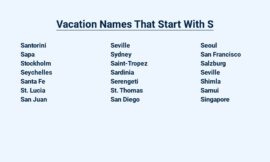 Vacation Names That Start With S – Sunny Summer Escapes