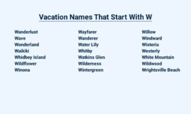 Vacation Names That Start With W – Wanderlust Awaits