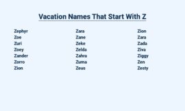 Vacation Names That Start With Z – Zestful Destinations