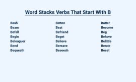 Word Stacks Verbs That Start With B – Building Blocks of Action