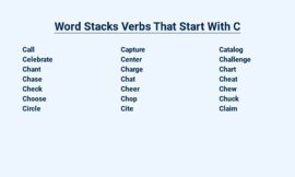 Word Stacks Verbs That Start With C – Expanding Your Vocabulary