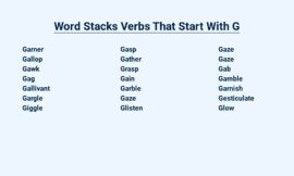 Word Stacks Verbs That Start With G – Get Your Gab On