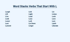 Word Stacks Verbs That Start With L – Learn Them All