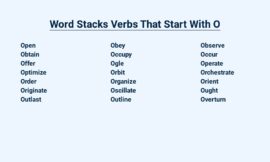 Word Stacks: Verbs That Start With O – Overcoming Obstacles