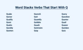 Word Stacks Verbs That Start With Q – Mind-Expanding Vocabulary