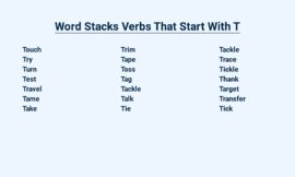 Word Stacks – Tame Your Tongue With T Verbs