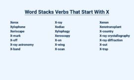 Word Stacks Verbs That Start With X – X-traordinary Vocabulary