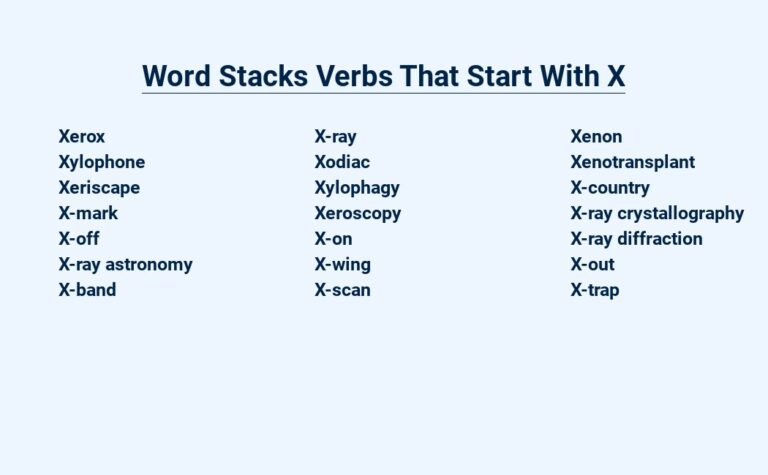 Read more about the article Word Stacks Verbs That Start With X – X-traordinary Vocabulary