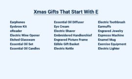 Xmas Gifts That Start With E – Exquisite Ideas