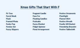 Xmas Gifts That Start With F: For Fancy and Fun Gifting