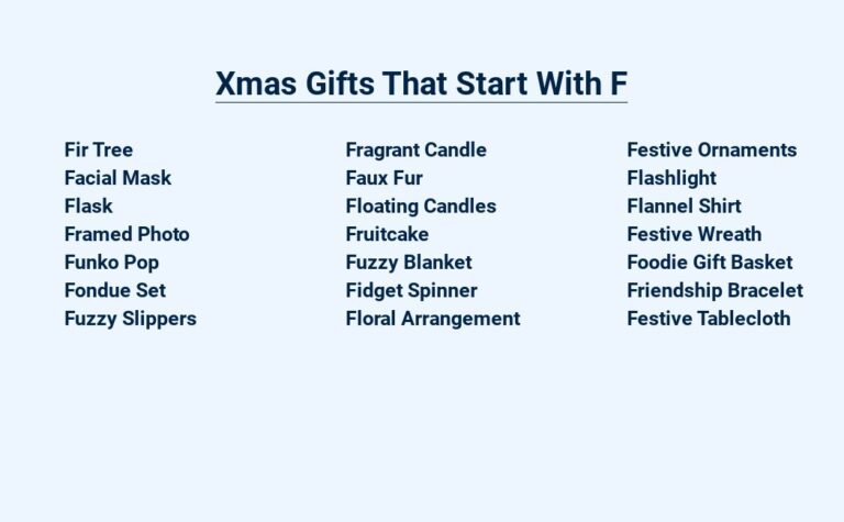 Read more about the article Xmas Gifts That Start With F: For Fancy and Fun Gifting