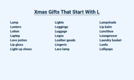 Xmas Gifts That Start With L – Unique Ideas