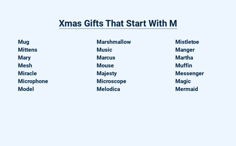 Read more about the article Xmas Gifts That Start With M – Magic and Merriment