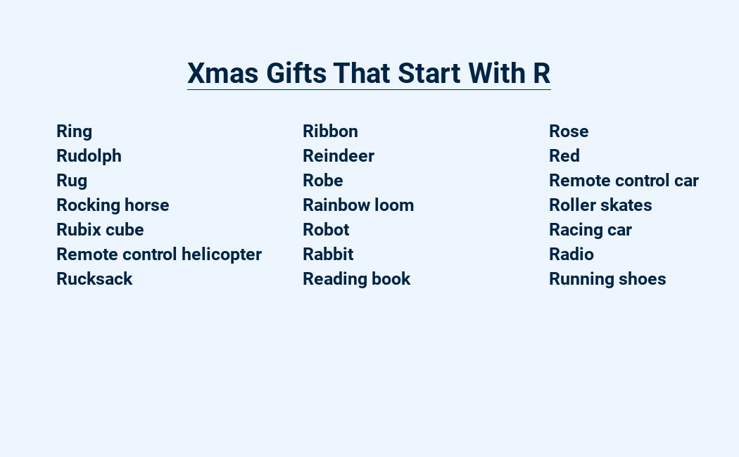 xmas gifts that start with r