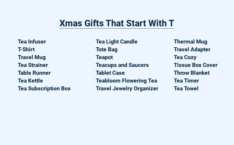 Read more about the article Xmas Gifts That Start With T – Topping the List